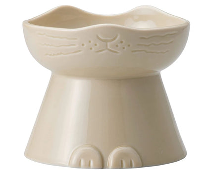 Mino Ware · Cat Dish: Handcrafted Tall Pet Bowl